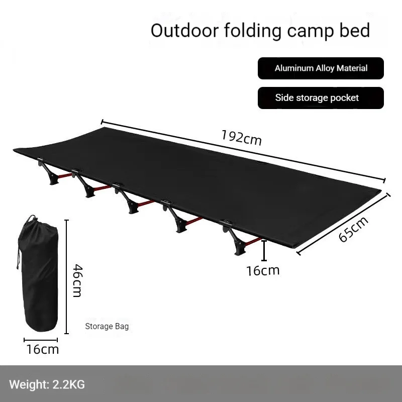 

Aluminum Alloy Waterproof Camping Bed 2-in-1 Height Adjustable | 120KG Load Capacity | Outdoor Folding Cot for Bedroom Beach Use