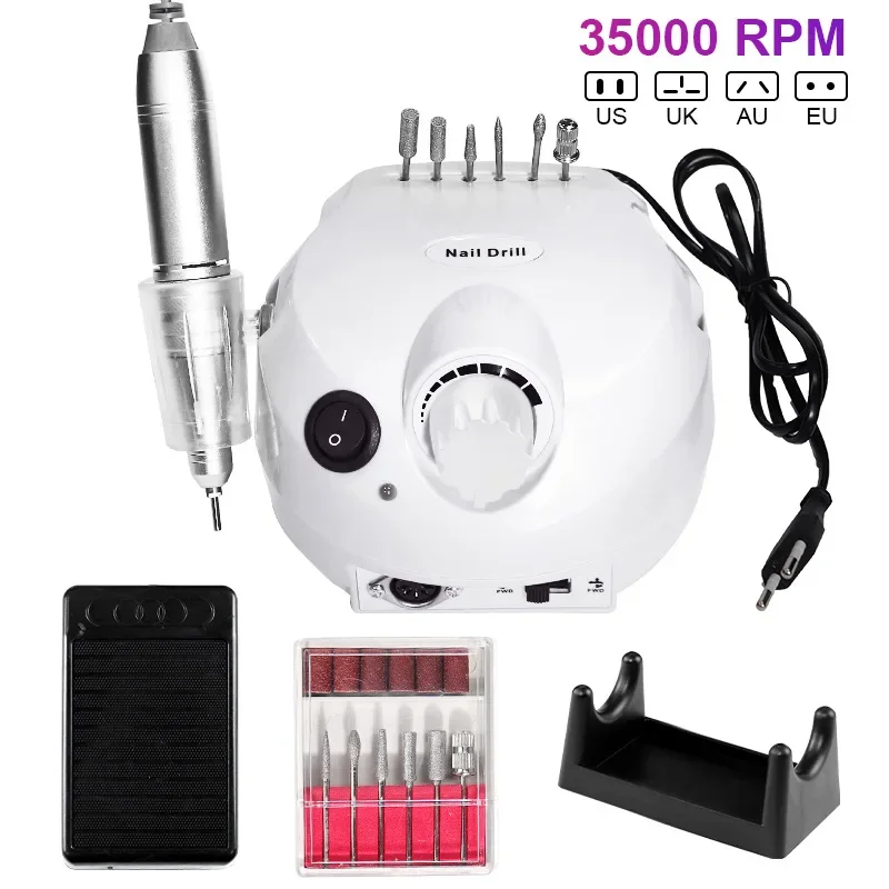 35000 RPM Electric Nail Drill Machine Mill Cutter Sets for Manicure Nail Tips Manicure Electric Nail Pedicure File