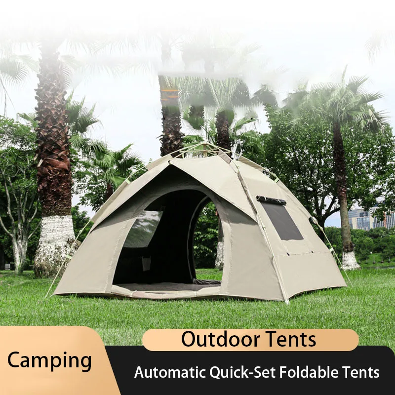 Outdoor Tent, Camping Beach Tent, Automatic Quick-Set, Foldable, Convenient, Rainproof, Wind-Resistant, Insulated, Sun-Blocking
