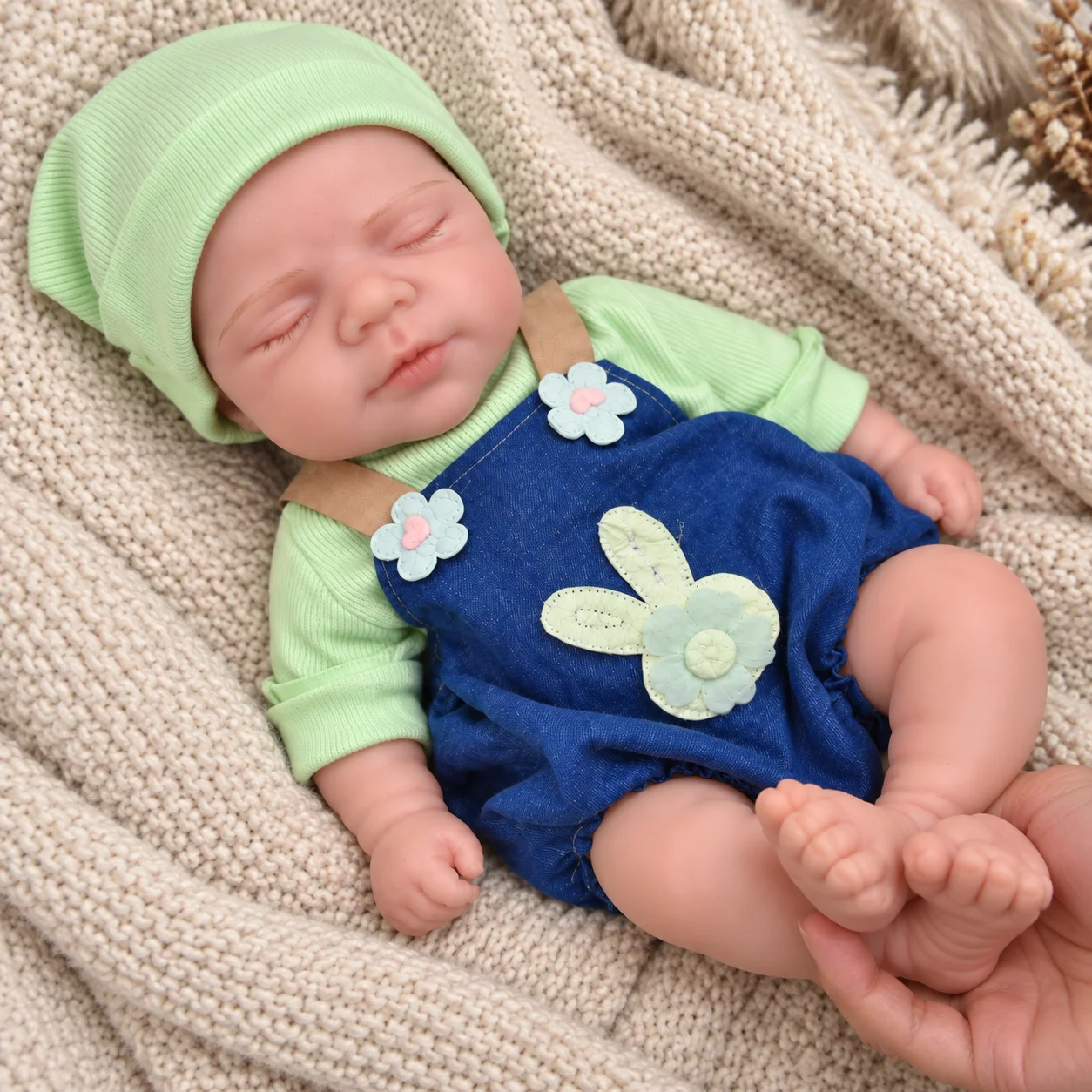 Healing Silicone Reborn Doll 20Inch Cuddly Washable Anatomically Correct Doll Random Clothing Loneliness Support Collection Toy