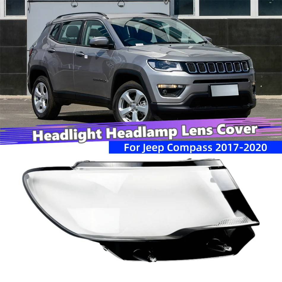 

For Jeep Compass 2017 2018 2019 2020 Car Gadgets Front Lamp Cover Glass Lamp Cover Car Front Headlight Lens Cover Lights Shell