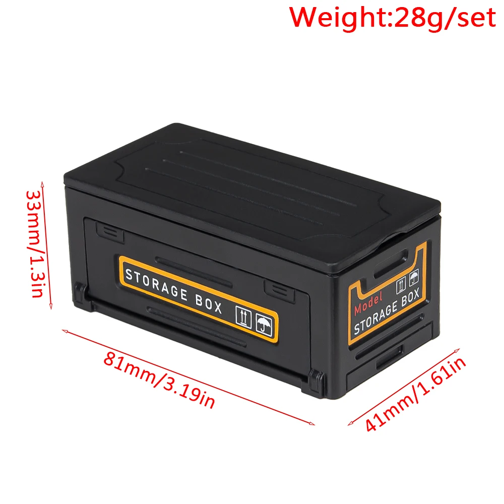 Scatola di immagazzinaggio dei bagagli in plastica Decorazione Cassetta degli attrezzi per 1/10 Rc Crawler Axial Scx10 90046 Traxxas Trx4 Trx6 Redcat Rgt Yikong Rc4wd