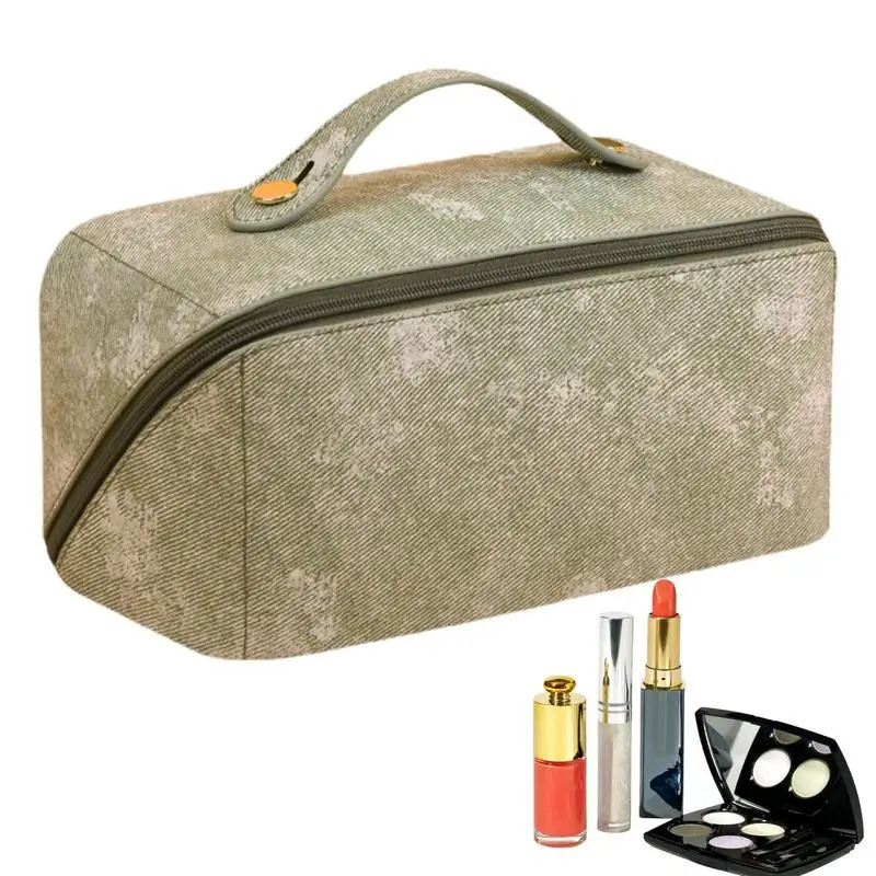 Borse cosmetiche da viaggio per le donne borsa per il trucco grande in pelle PU borsa per il trucco impermeabile borsa per cosmetici Organizer borsa da viaggio per ragazze