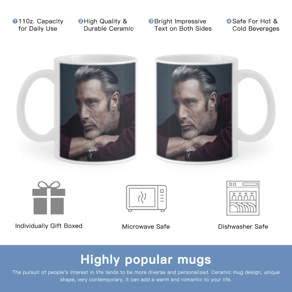 Mads-Mikkelsen-Free shipping Coffee Cups Ceramic cups creative cups and cute mugs Personalized Gift Cup For Tea