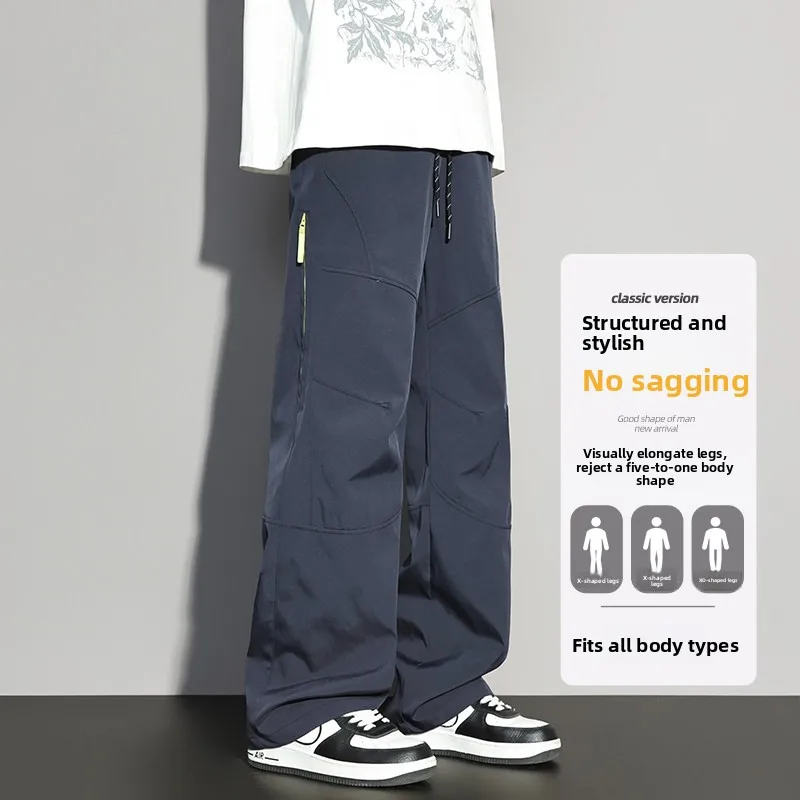 

Повседневные прямые брюки для подростков: модные, свободные, спортивные, ветрозащитные, из полиэфирного волокна, для весны и осени