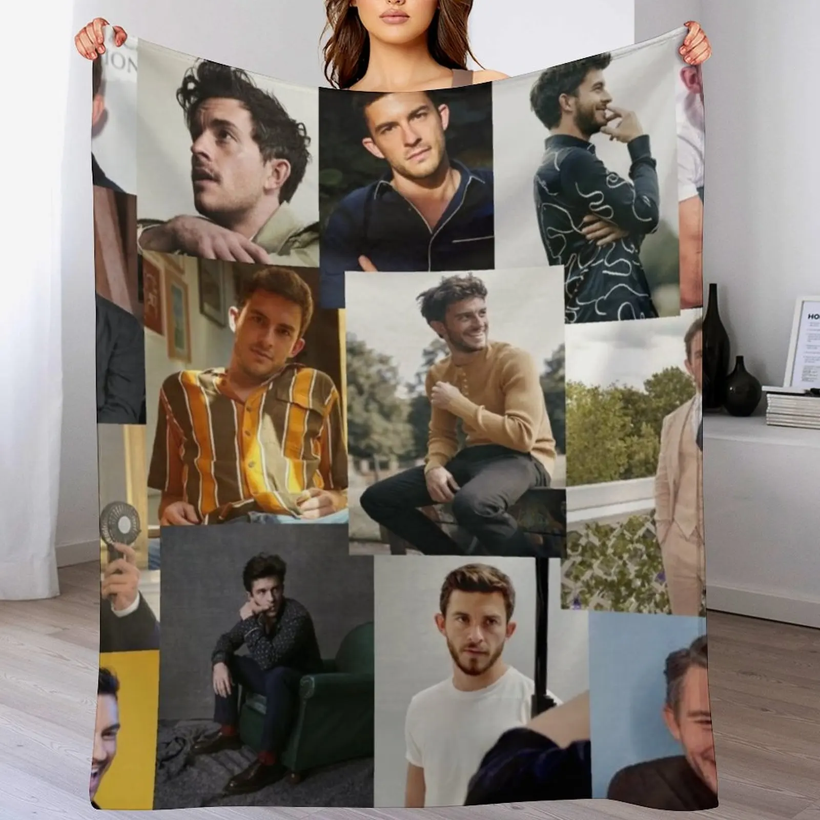 

Jonathan Bailey pic collage Throw Blanket Bed Blankets For Bed Soft Beds Thins Blankets