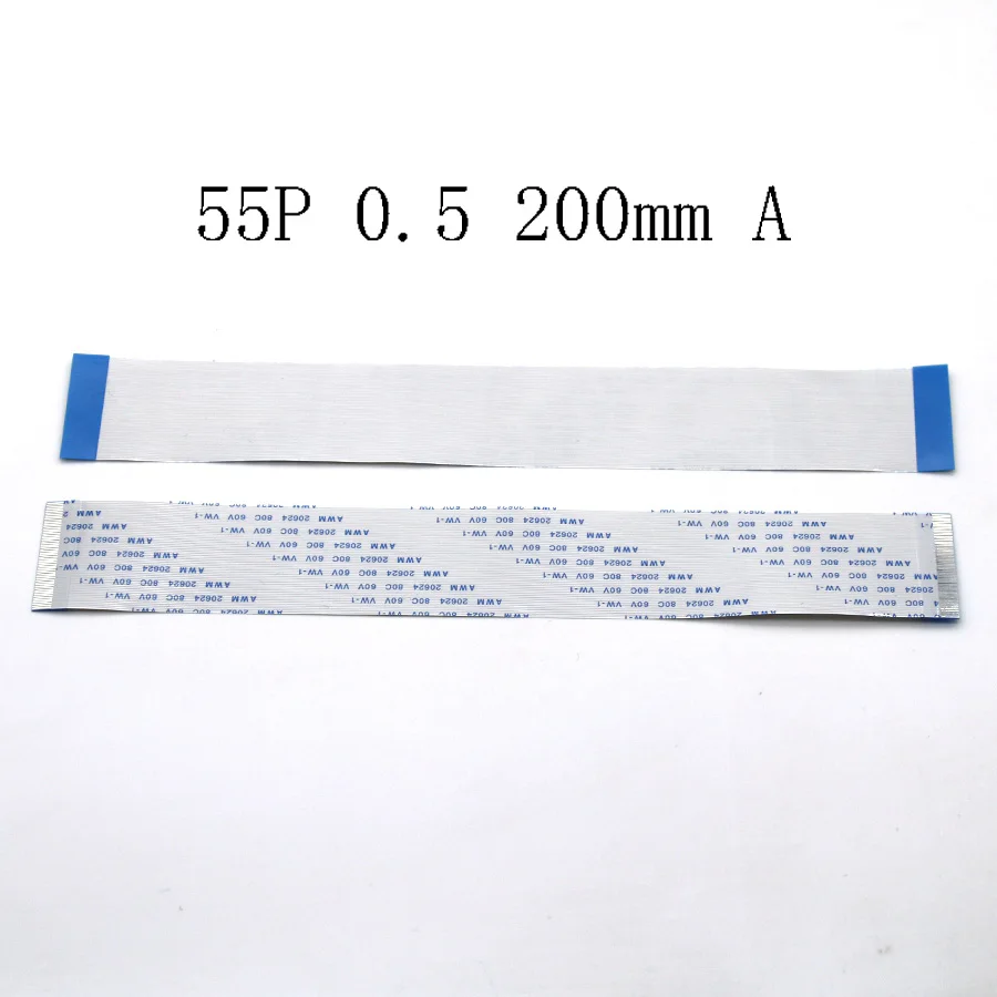 1pc 55pin FFC FPC flat flexible cable 0.5mm pitch 55-pin A-type forward length 200mm ribbon flexible cable AWM 20624 80C 60V