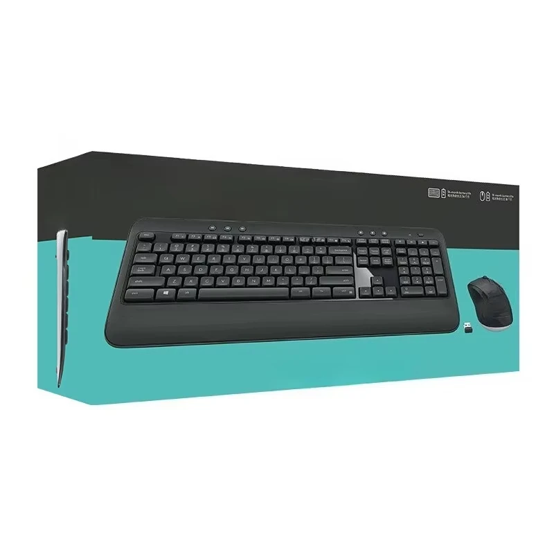 Набор беспроводной клавиатуры и мыши Logitech MK540 с подставкой для рук, поддержкой батареи и брызгозащищенной конструкцией для офисного использования в деловом стиле