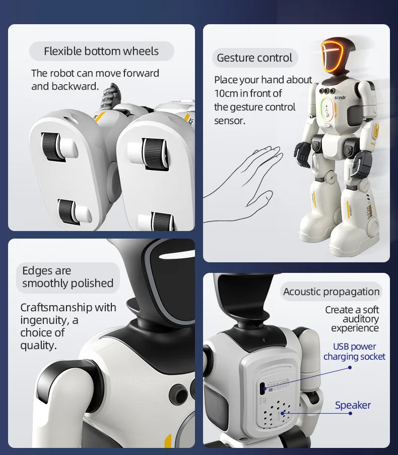 JJRC R40 R2 RC Robot IR Gesture Remote Control Robots Kids Toy Intelligent Vector Smart Robotica Dancing Robo for Children
