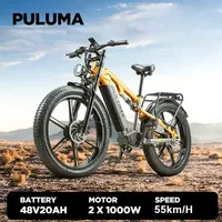 PULUMA PH003 quality dual motor 2000W 48V 20AH lithium battery 26-inch fat tire hydraulic brake adult mountain electric bicycle