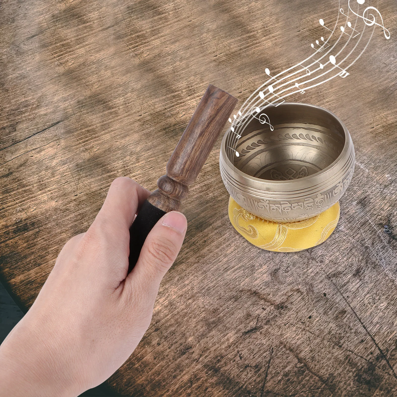 

Singing Bowl Buddha Sound for Mindfulness Manual Meditation Nepal Yoga Copper Spiritual
