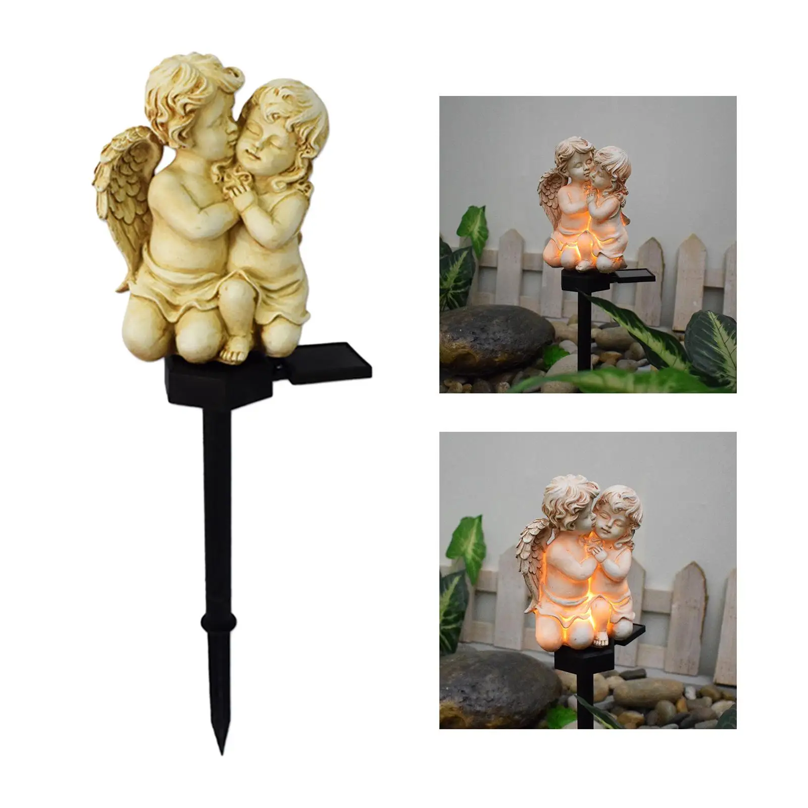 

Garden Solar Angel Lights Resin Lights Garden Stake Lights for Backyard