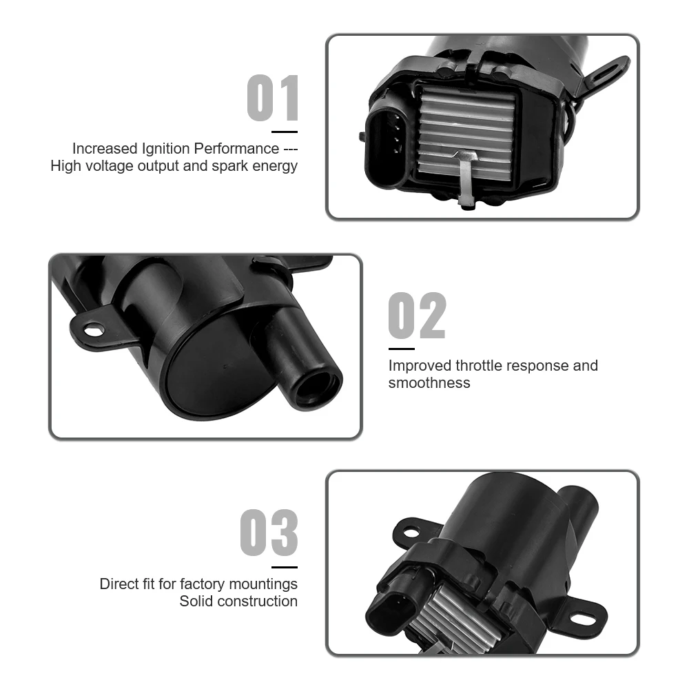 8 Pcs High Quality  Electronic Ignition Coil for Chevrolet Silverado for GMC Yukon V8 5.3L D585 for Buick Rainier 8104577300