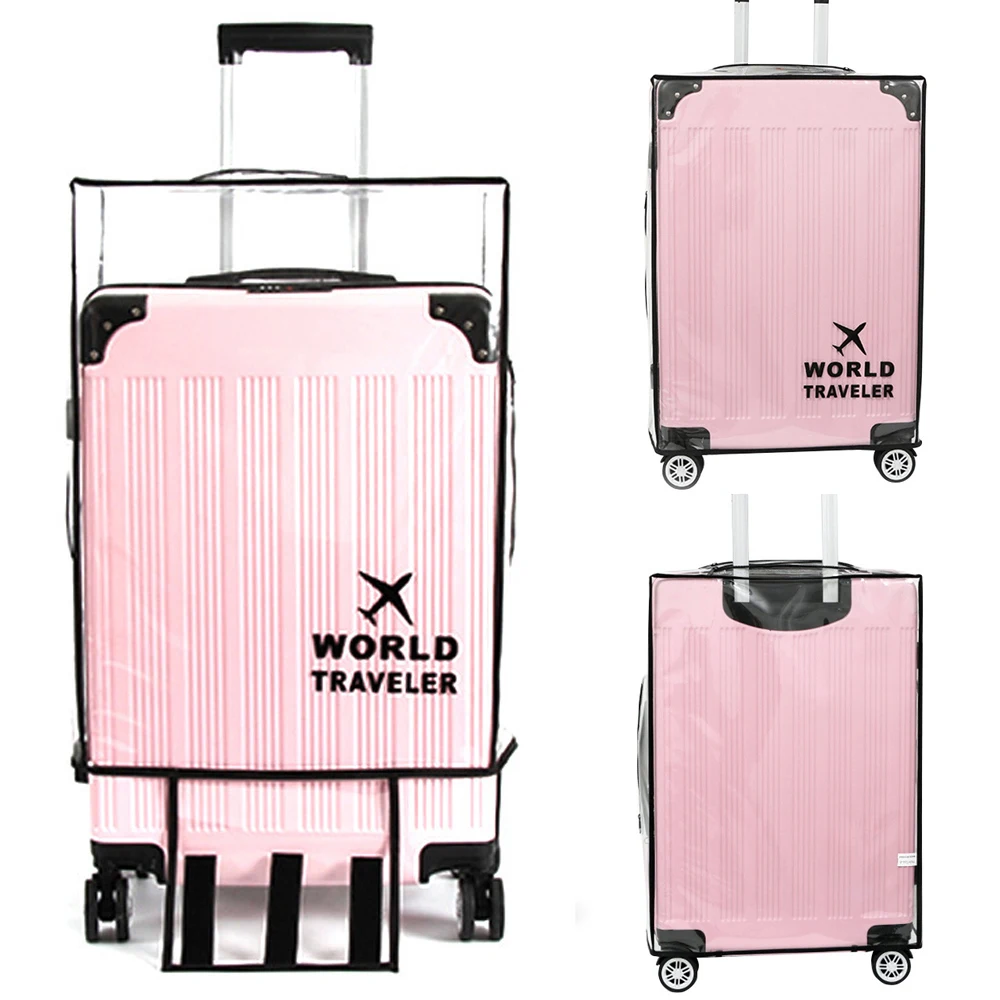 

New Luggage Cover Transparent PVC Trolley Protective Cover Waterproof Suitcase Dust Cover Dustproof Travel Organizer Accessories