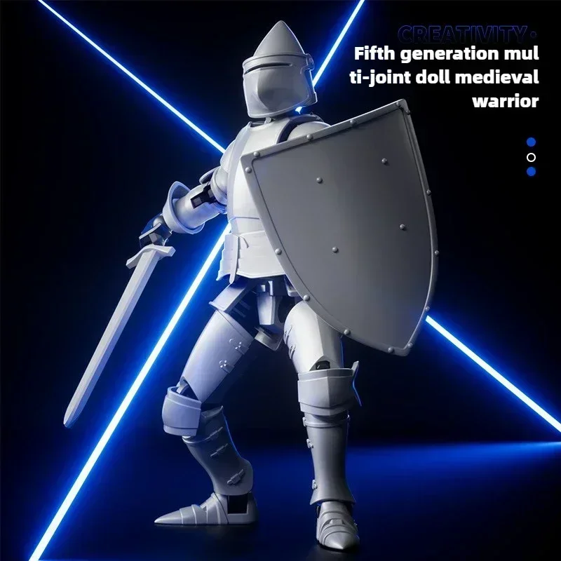 Knight Action Figures Paladin 13 Jointed Movable Shapeshift Robot 3D Printed Mannequin Character Assembl Toys Kids Gifts