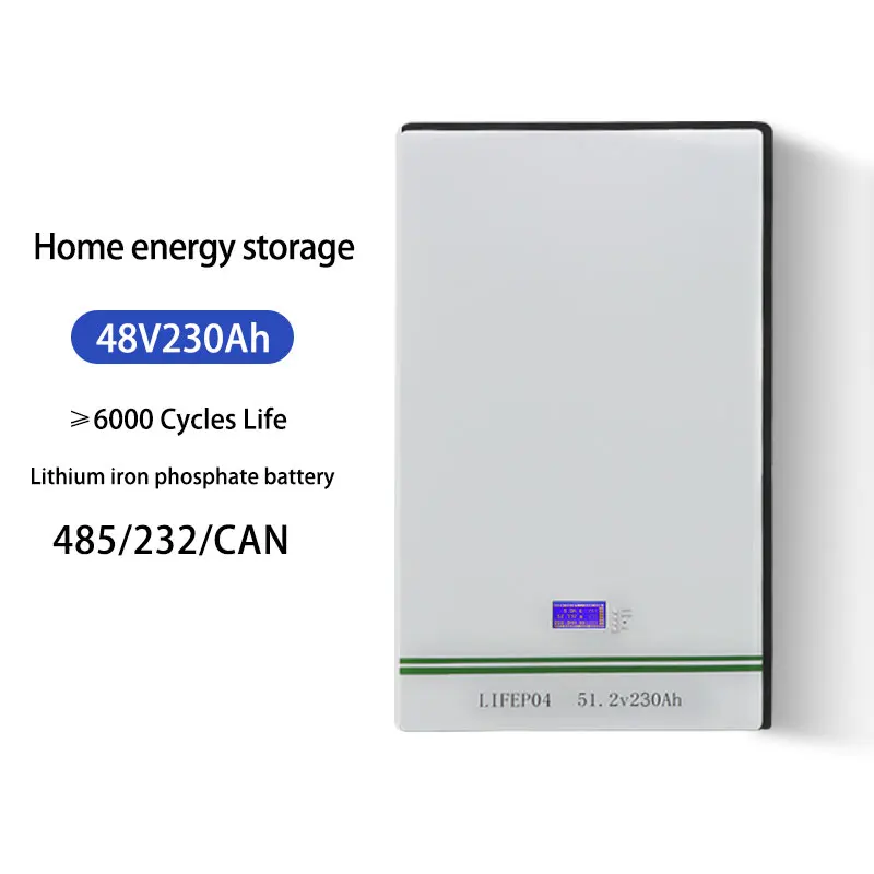

51.2V 230Ah 11KWh Wall-Mounted Home Battery Can Communication LiFePO4 Lithium Cell for Family Solar Energy Storage Power Backup