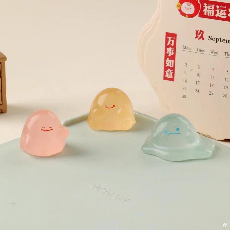 Pokemon idem resina bonito brilho no escuro anime ornamento diy chaveiro micro-amanhos acessórios casa desktop decoração do carro