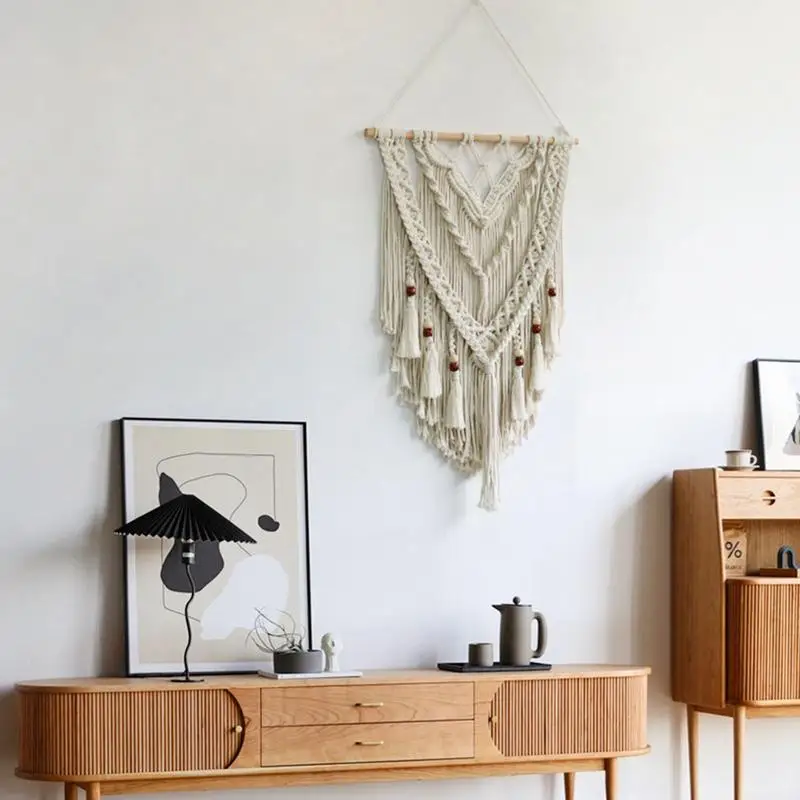 Wall Art Macrame Boho Wall Decor Wall Tapestry Macrame Craft Macrame Bohemian Woven Tapestry For Dorm Living Room Bedroom