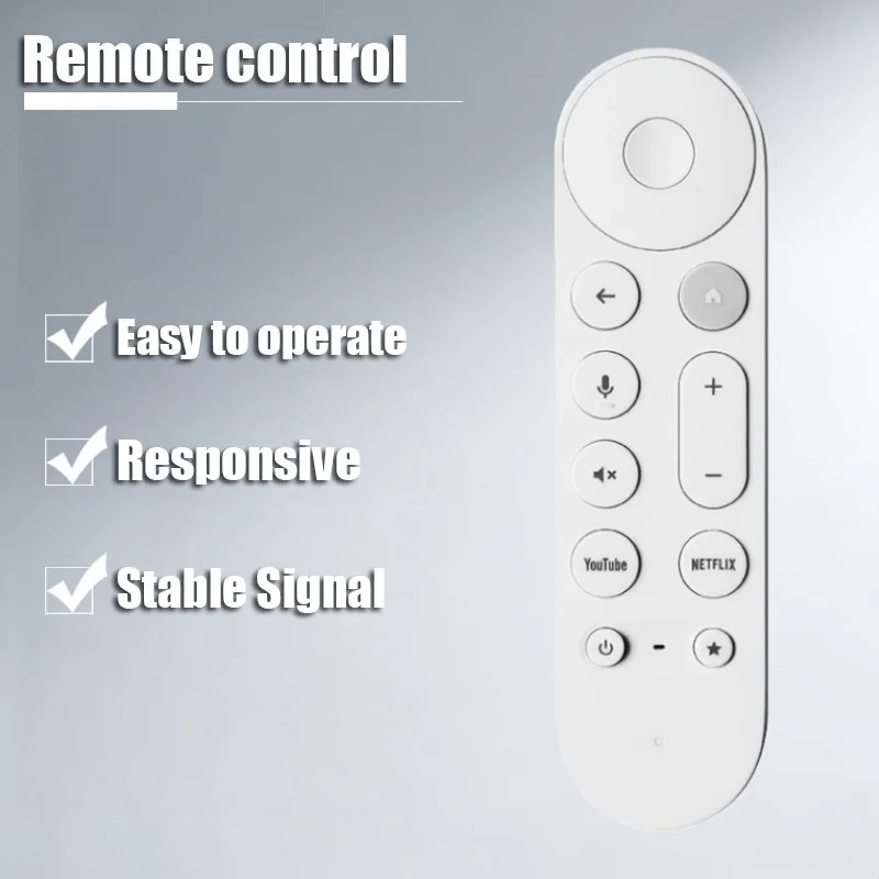 

G9N9N Replacement Voice Remote Control Replacement Compatible with Google Chromecast 4K Snow Smart HD TV Streaming Stick Remote