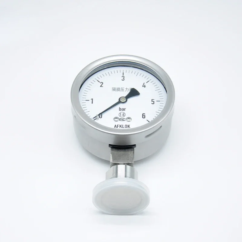 

High precision Corrosion Resistance Diaphragm Pressure Gauge All Stainless Steel Seal Sanitary Diaphragm