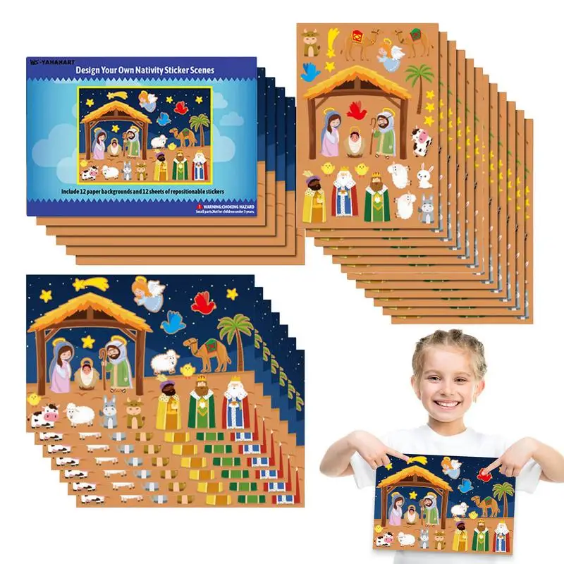 

Nativity Sticker Sheet Funny Christmas Crafts Funny Christmas Crafts Make A Nativity Scene Sticker Cartoon Christmas Theme Decal