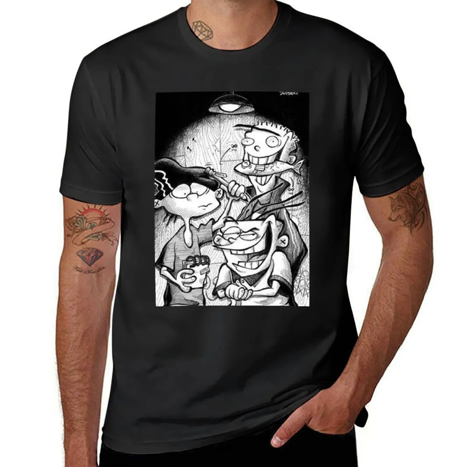 Ed edd and Eddy T-Shirt funnys quick drying men clothes