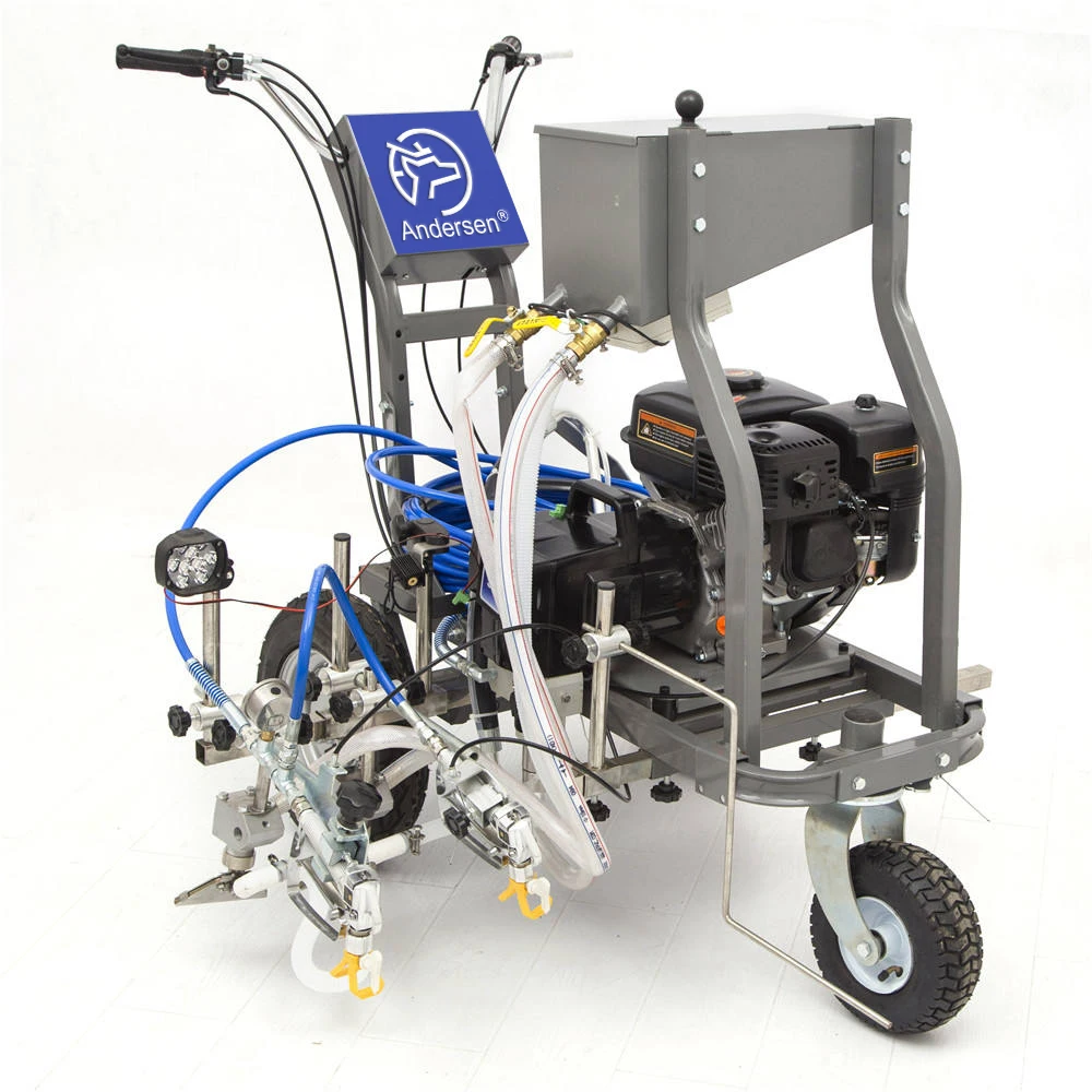 آلة وسم خطوط الطريق ذات كفاءة تقنية متقدمة جديدة مع مضخة ومحرك للمكونات الأساسية سهلة الصيانة