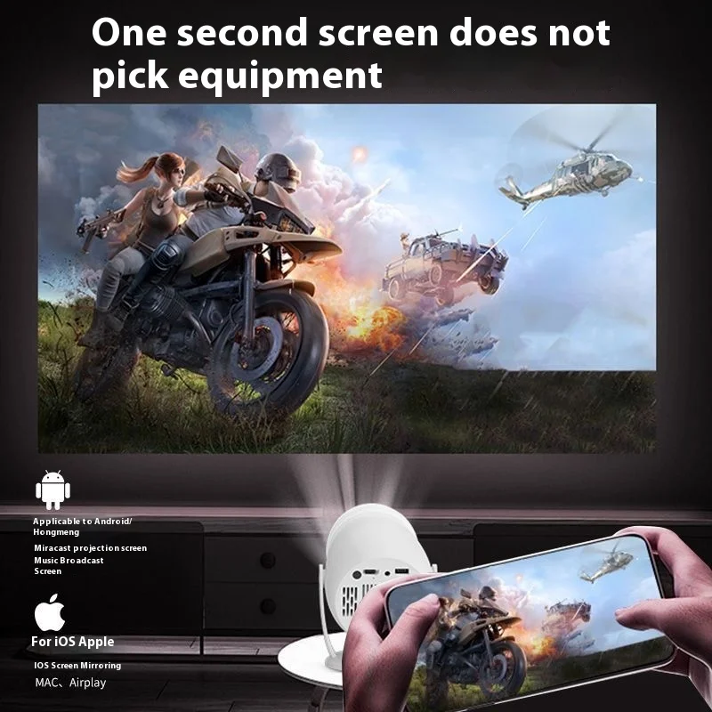 2025 Smart Projector 1080P Draagbare Android13 HY400 Pro Plus WiFi Game Mini 4K Videoprojectoren met LED LCD HY300 Stille Gimbal