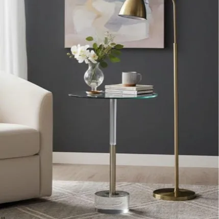 Light luxury modern, acrylic small coffee table, Nordic living room, environmental protection art, creative table