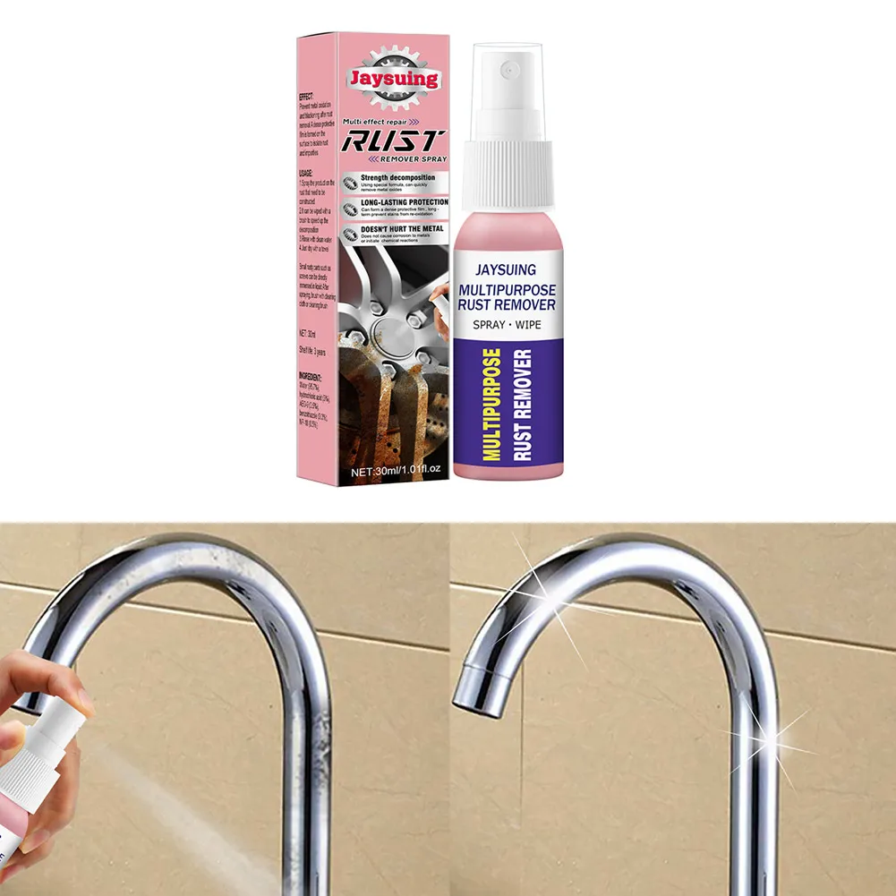 New Rust Remover 30ml Cleaning Tool Multipurpose Rust Remover Rust Remover Polish Spray Derusting Car Accessories