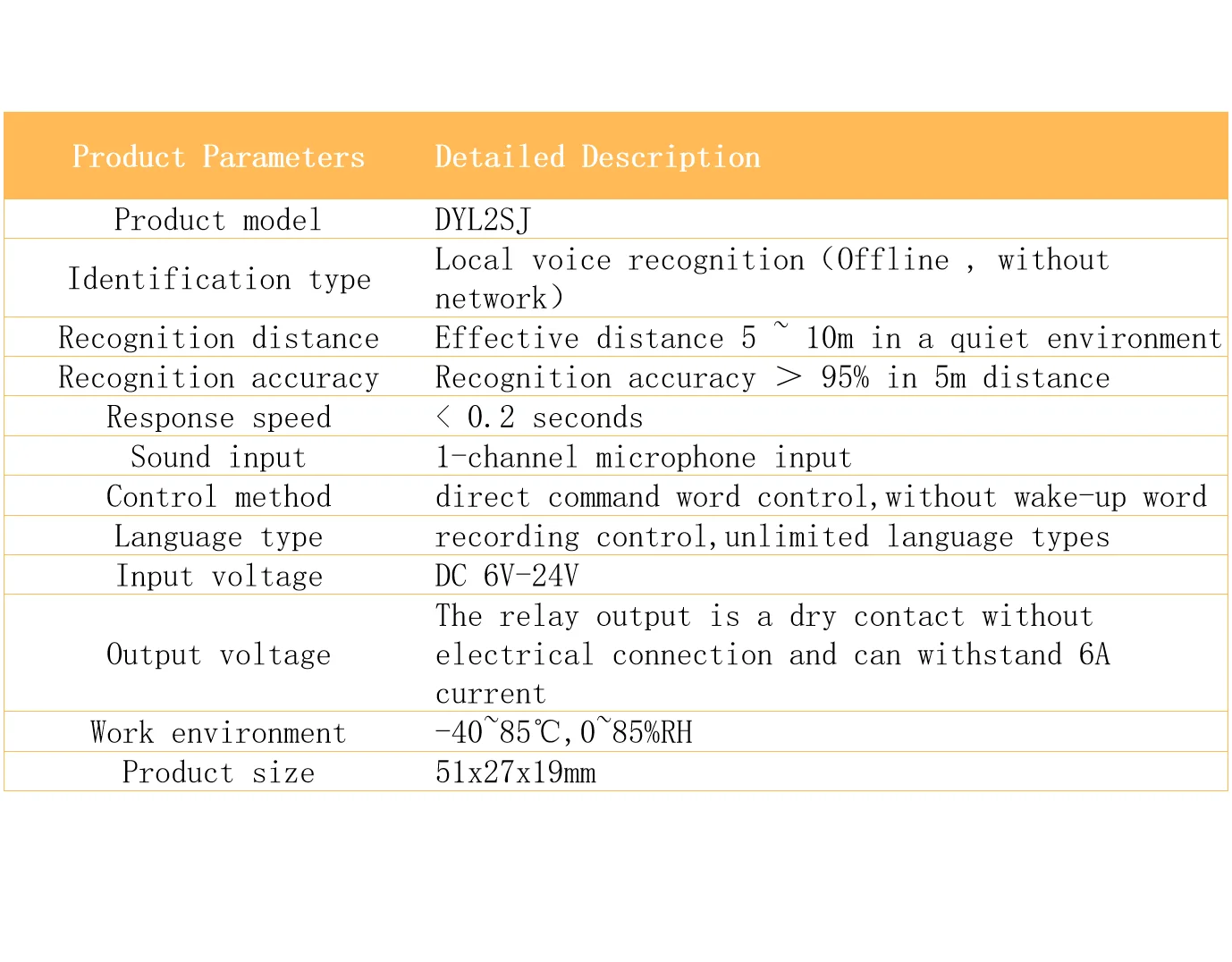 【EJ24】Voice Recognition Switch 6-24V   for Record Control support record any language command Output Passive Contact