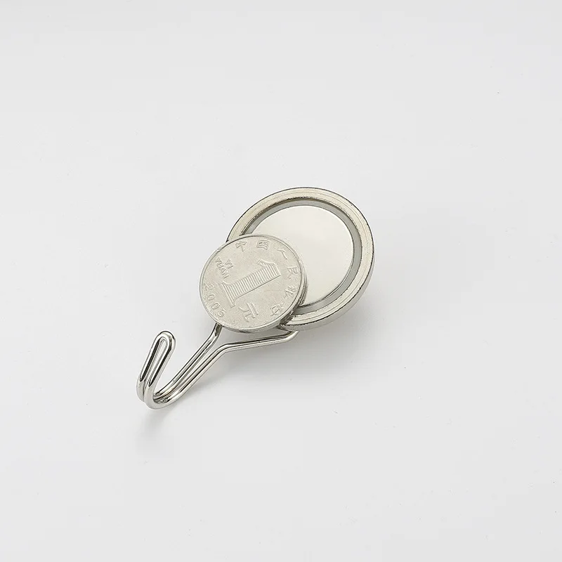 360 Grad drehbarer Magnethaken, starke Krafthaken, Magnet, super stanzfrei, selbstklebender Schlüsselaufhänger, Wandhaken – Detail 2
