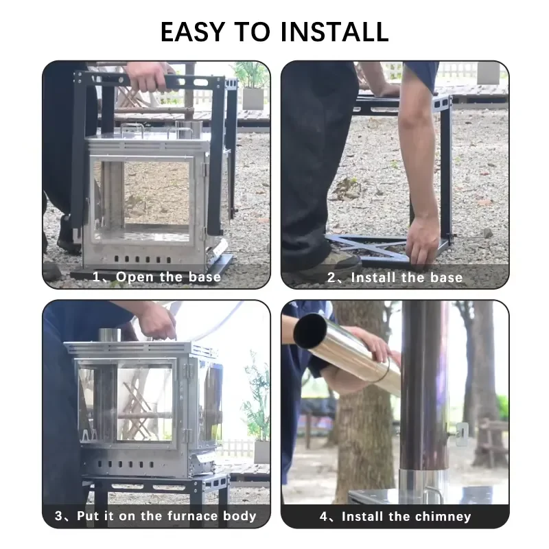 INBESTCAMP Camping Stove for Outdoor Hiking Wilderness Cooking Portable Windproof Picnic Stove for Backpacking and Travel
