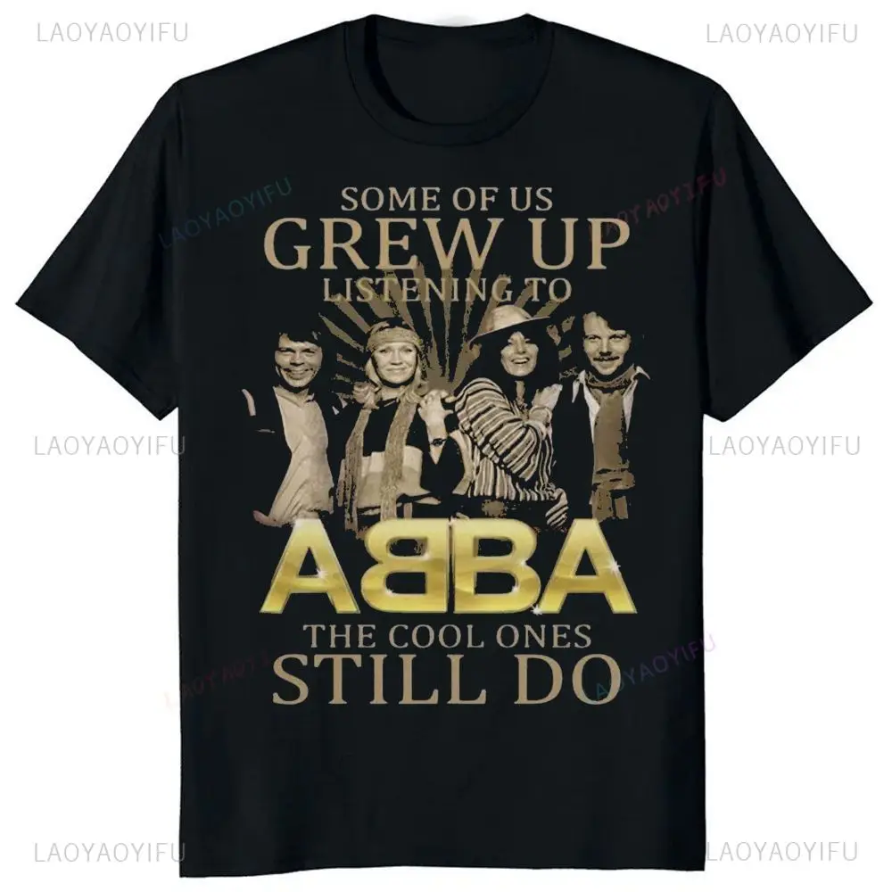 

Vintage ABBA Dance Queen T-shirt Harajuku Men's and Women's Round Neck Summer Casual Shirt Fan Gift