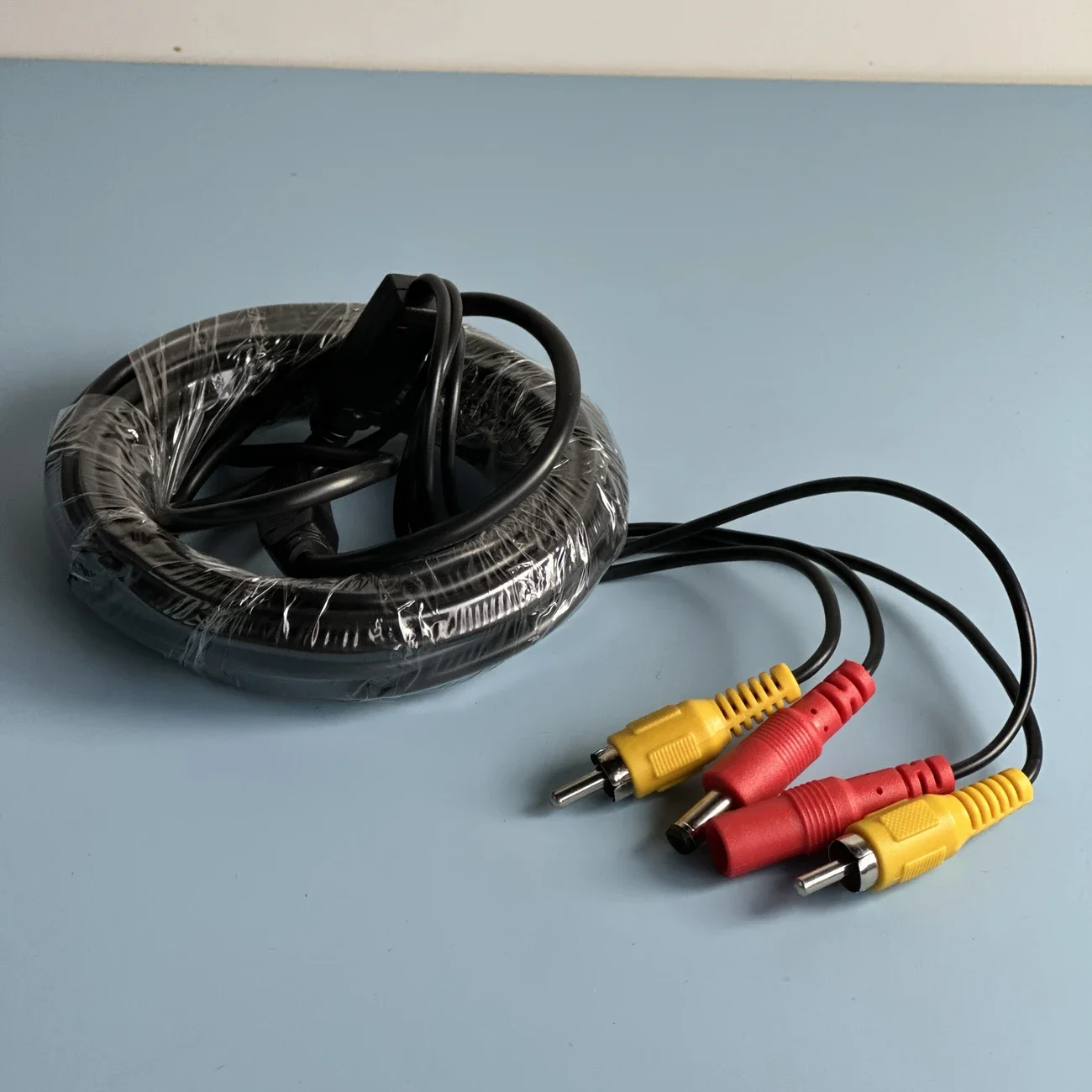 Video RCA Extension Cable 2-in-1 DC+RCA Connector 5M/10M/20M/30M Audio And Video Cable For TV CCTV Car Truck Rearview Camera