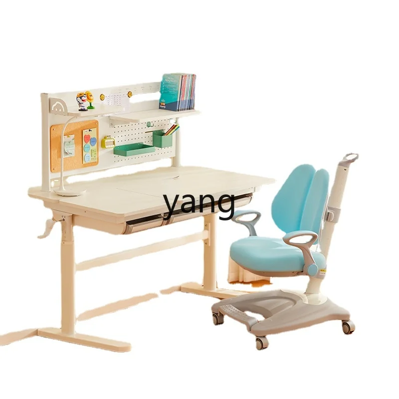 

Yhl Children Study Table Student Desk Solid Wood Adjustable Desk Home Office Bookshelf Writing Desk Small Apartment