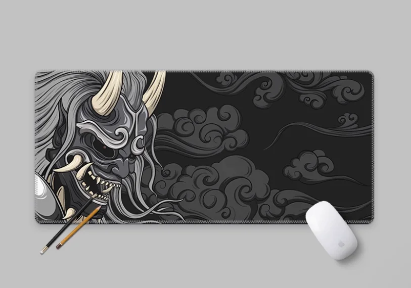 Monster Ghost Mask Mouse Pad Super Large Male Esports Game Waterproof Silk Smooth Pad Natural Rubber Laptop Cool Office Gamer