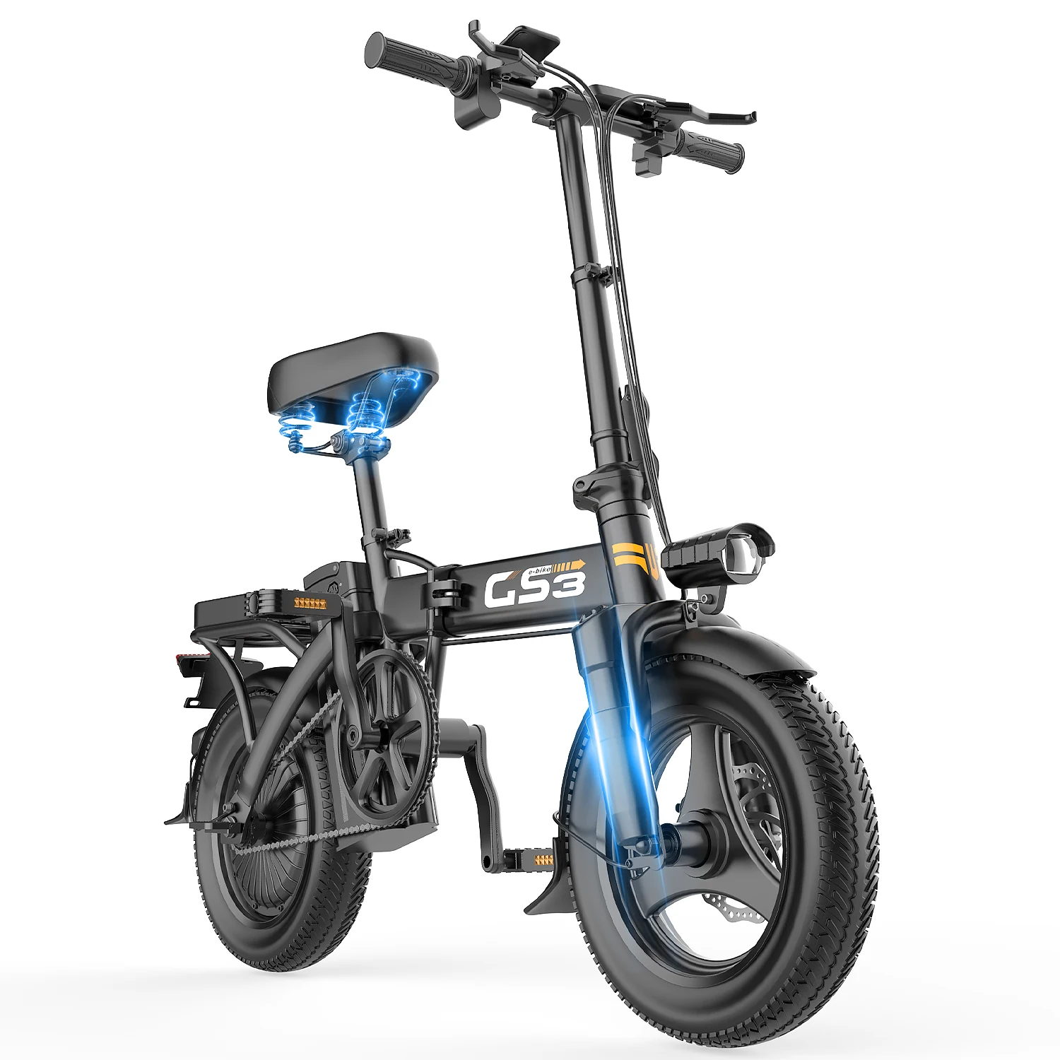 TOOFLY GS3 Elektrofahrrad für Erwachsene, 250 W Motor, 48 V, 15 Ah Batterie, urbanes Pendeln, E-Bike, 14-Zoll-Reifen, faltbares Elektrofahrrad – Detail 8