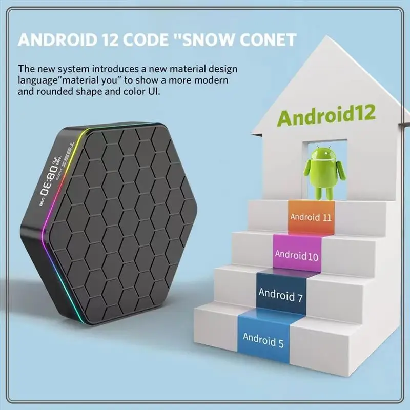 Reliable-T95Z Plus Android 12 TV Box 8K Allwinner H618 2.4G 5G Wi-Fi 6 BT 5.0 Медиаплеер Android Box 2 ГБ + 16 ГБ Прочный, вилка стандарта США,