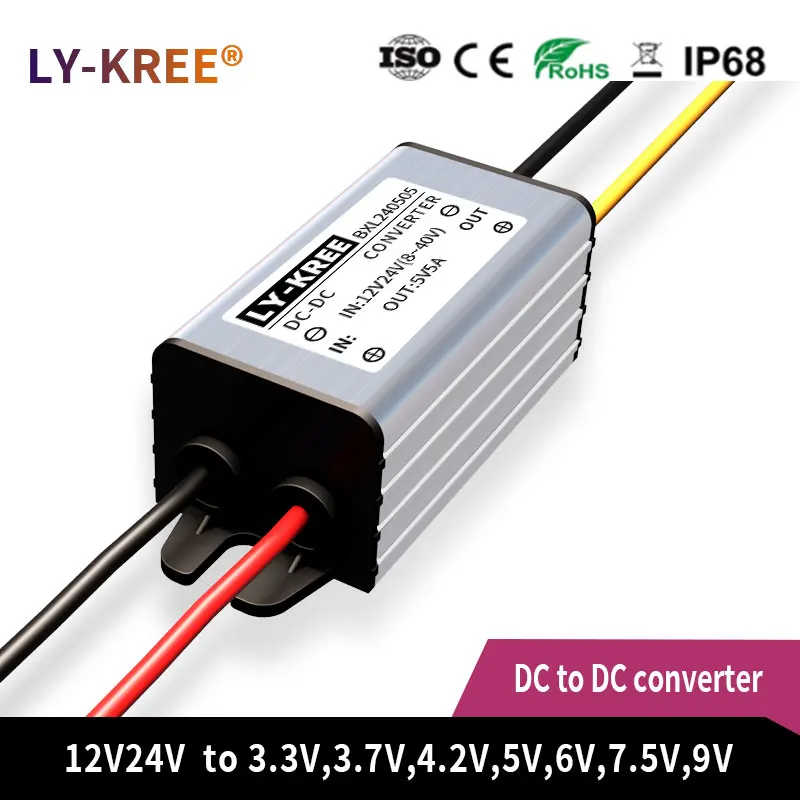 LY-KREE Converter 12V 24V to 3.3V 3.7V 4.2V 5V 6V 7.5V 9V Power module Step-down Module Voltage regulator