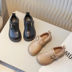 Children's Shoes 2024 Spring and Autumn British Style Small Leather Shoes Flat Fashion Boys Show Single Shoe