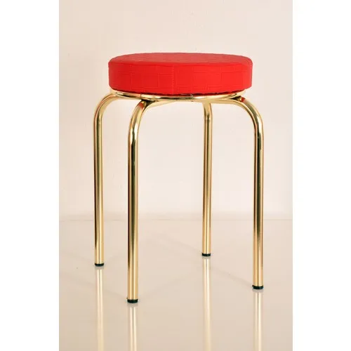 Indomitable Masacılık Single Red Leather Gold Octopus Stool Kitchen Stool Iron Stool