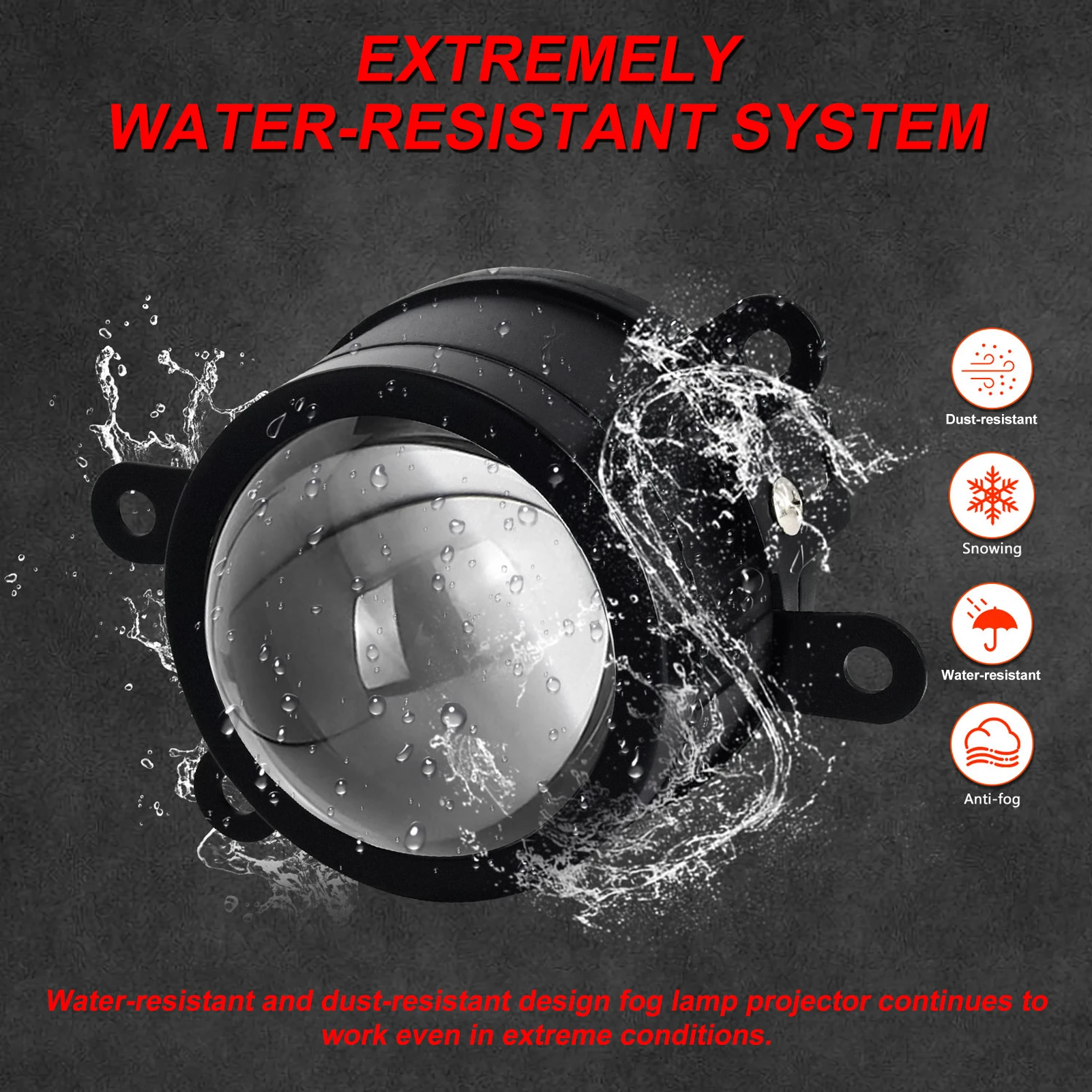 

High Power Fog Lights 3 Inch LED Fog Lights IP67 Car Fog Lights with U-Bracket Off-Road Driving Lights for Vehicles