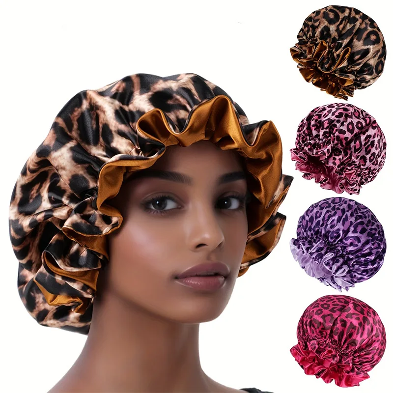 Satin Bonnet Silk Bonnet Hair Bonnet for Sleeping-Slouchy Beanie Hat Satin Sleep Cap for Women's Natural & Curly Hair