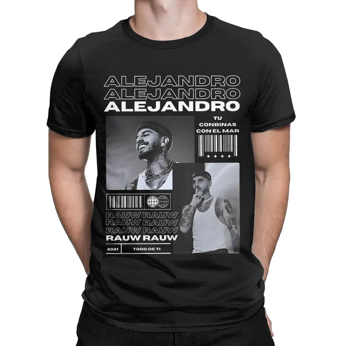 Rauw Alejandro 2024 New Album Apparel T-Shirt Men Women Vintage Cotton Printed Clothing