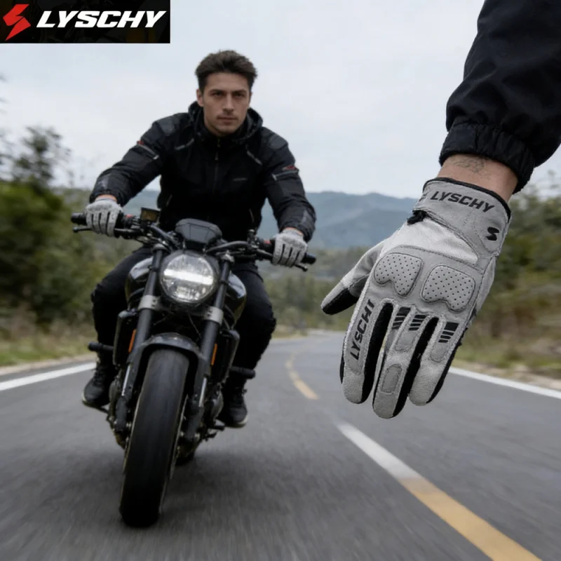 Men Women Motorcycles Motocross Riding Motorbike Gloves Moto gp LYSCHY Breathable Anti-slip Touch Summer Motorcycle Guantes