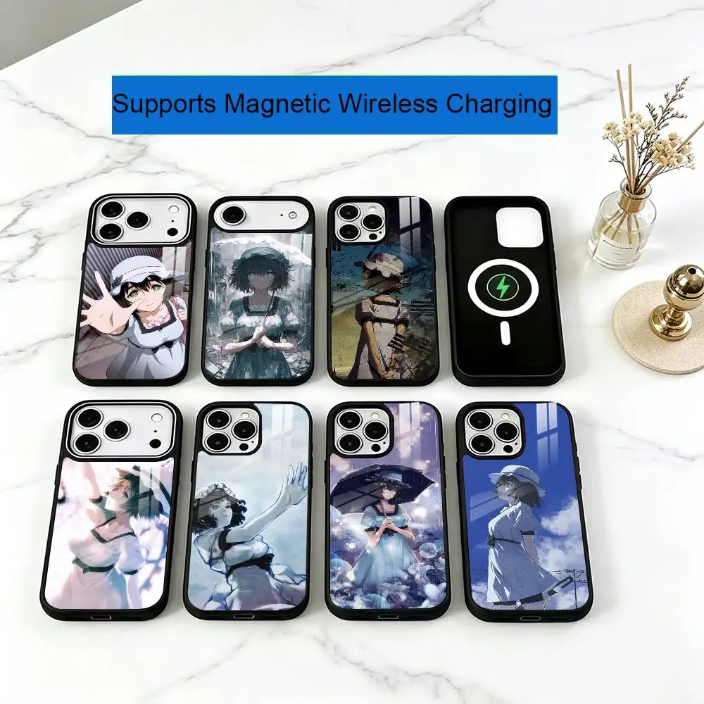 S-Steins Gate M-Mayuri Shiina Phone Case For iPhone17,16,15,14,13,12,11 Plus,Pro Allows magnetic wireless charging