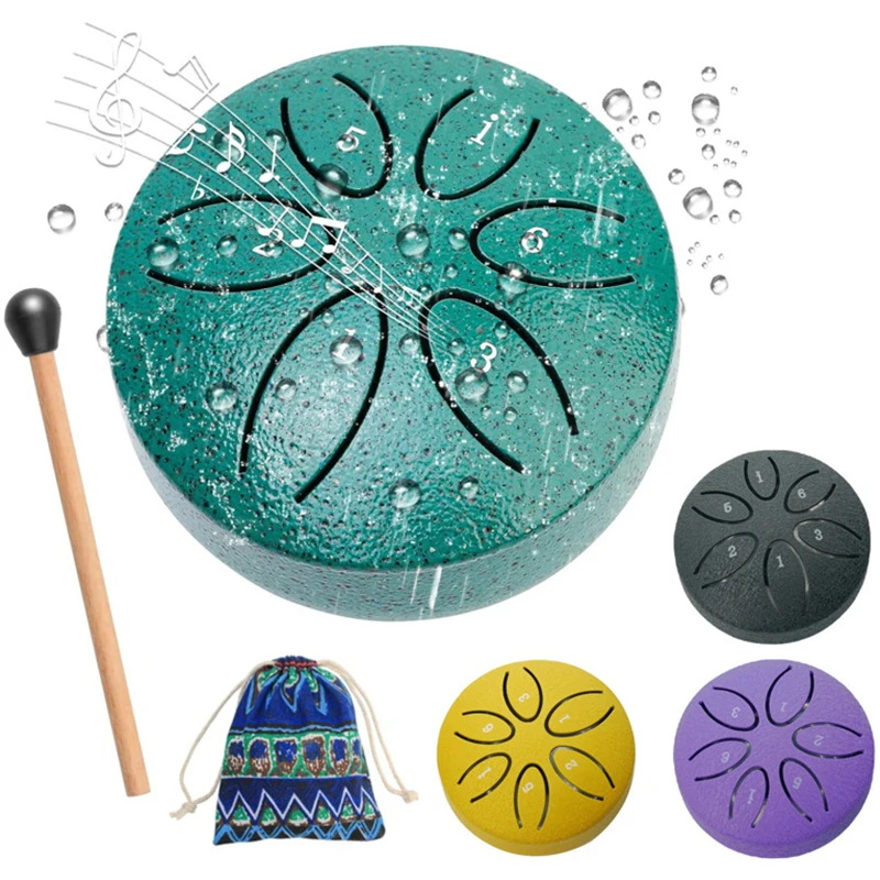Mini Metal Void Drum 3-inch 6-tone Steel Tongue Drum Forget Worries Drum Percussion Instrument Void Drum Portable Instrument New