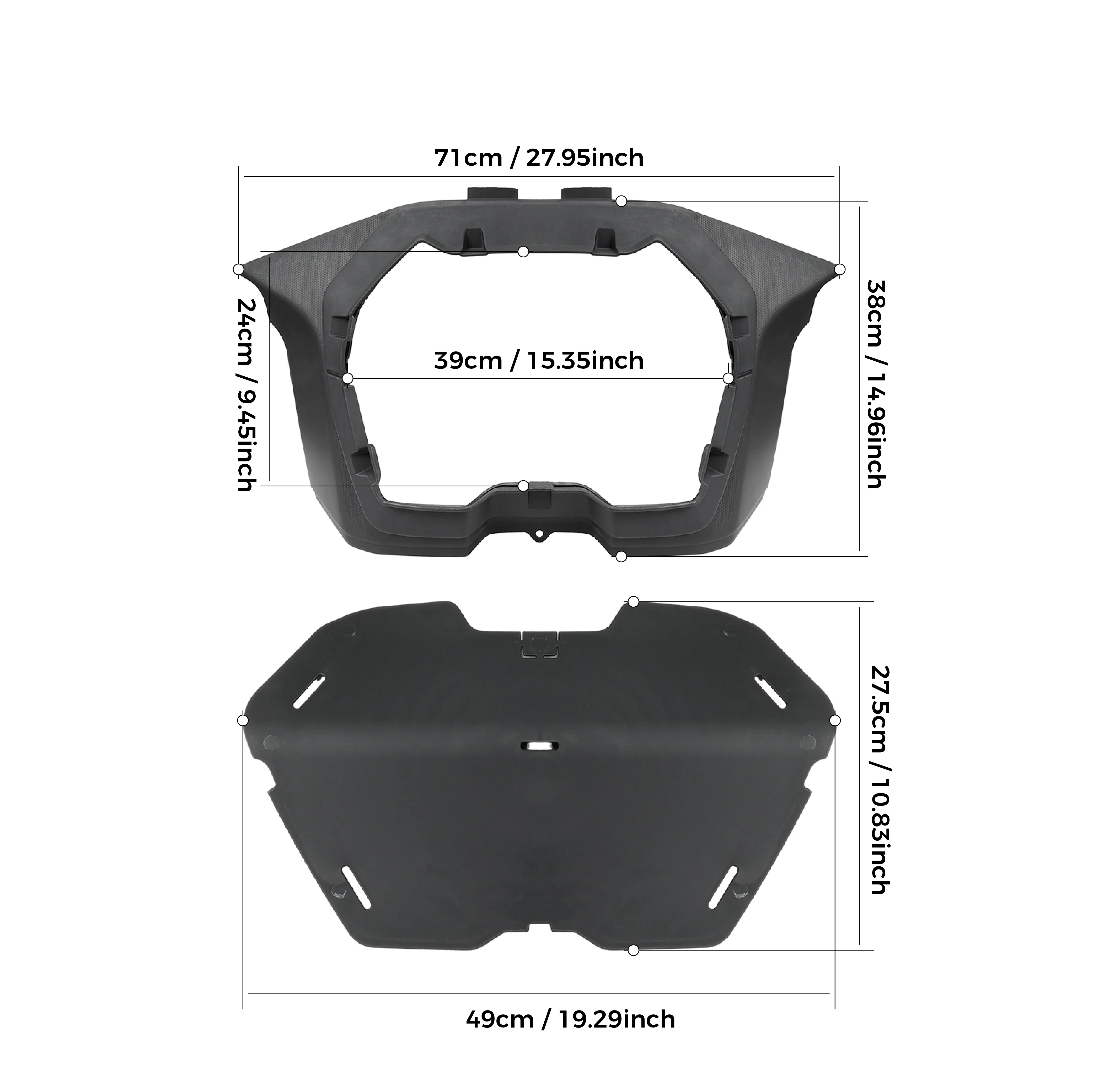 Kit de pala de techo de aire frío 715008280 para Can-Am Maverick R X RS 999T UTV Aero actualización de admisión necesaria para techo deportivo 2024-2025