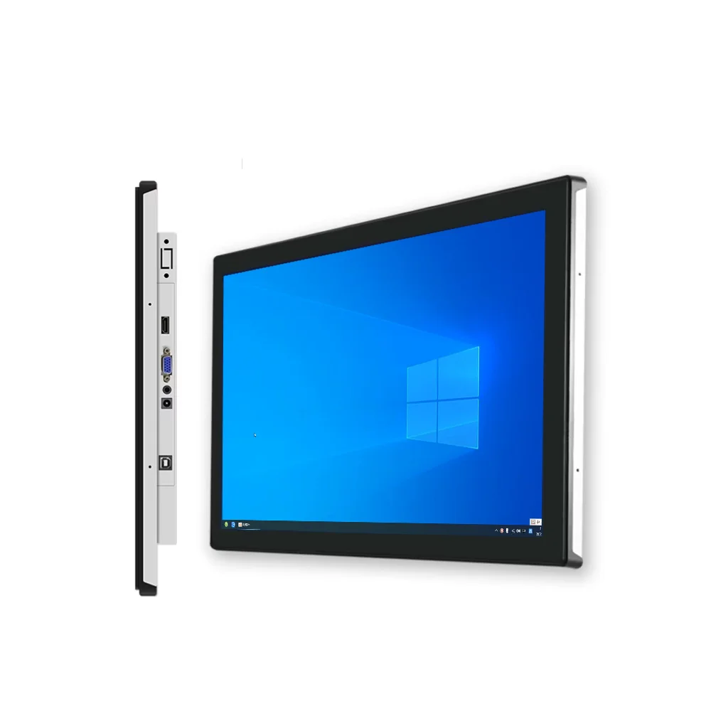 Industrial 27-Inch Open Frame IPS Monitor with 16:9 Wide Screen and DC 12V/24V Adapter Capacitive Touch Stock Available